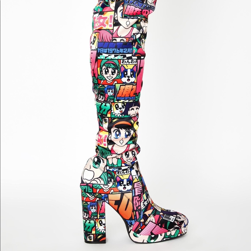 Dolls Kill Reckless Adventure Thigh High Boots